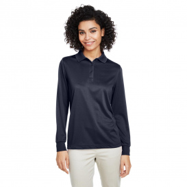 Harriton M348LW Ladies Advantage Snag Protection Plus IL Long Sleeve Polo - Dark Navy