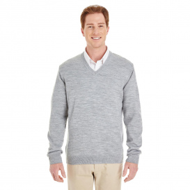 Harriton M420 Men\'s Pilbloc V-Neck Sweater - Grey Heather