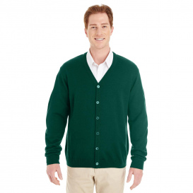 Harriton M425 Pilbloc V-Neck Button Cardigan Sweater - Hunter