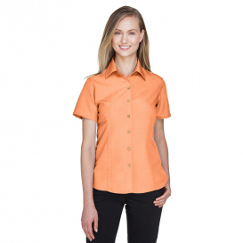 Harriton M560W Ladies Barbados Textured Camp Shirt - Nectarine