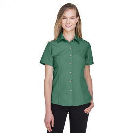 Harriton M560W Ladies Barbados Textured Camp Shirt - Palm Green