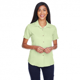 Harriton M570W Ladies Bahama Cord Camp Shirt - Green Mist