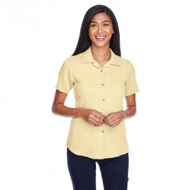 Harriton M570W Ladies Bahama Cord Camp Shirt - Sand