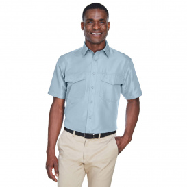 Harriton M580 Men\'s Key West Short Sleeve Performance Staff Shirt - Cloud Blue