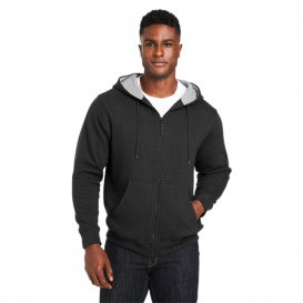 Harriton M711 Men\'s ClimaBloc Lined Heavyweight Hooded Sweatshirt - Black