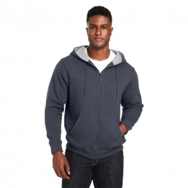 Harriton M711 Men\'s ClimaBloc Lined Heavyweight Hooded Sweatshirt - Dark Charcoal