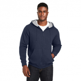 Harriton M711T Men\'s Tall ClimaBloc Lined Heavyweight Hooded Sweatshirt - Dark Navy