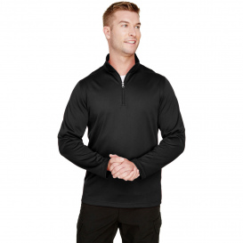 Harriton M748 Men\'s Advantage Snag Protection Plus IL 1/4-Zip - Black