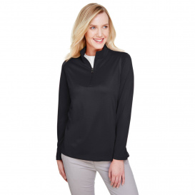 Harriton M748W Ladies Advantage Snag Protection Plus IL 1/4-Zip - Black