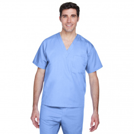 Harriton M897 Adult Restore 4.9 oz. Scrub Top - Ciel Blue