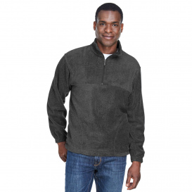 Harriton M980 Adult 8 oz. 1/4-Zip Fleece Pullover - Charcoal