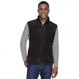 Harriton M985 Adult 8 oz. Fleece Vest - Black