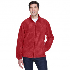 Harriton M990 Men\'s 8 oz. Full Zip Fleece - Red