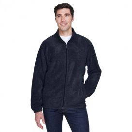 Harriton M990T Men\'s Tall 8 oz. Full Zip Fleece - Navy