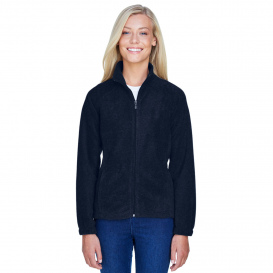 Harriton M990W Ladies 8 oz. Full Zip Fleece - Navy