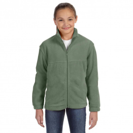 Harriton M990Y Youth 8 oz. Full-Zip Fleece - Dill