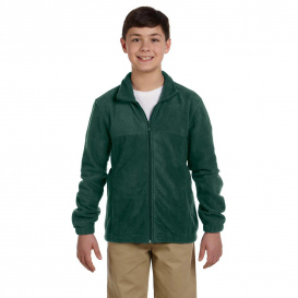 Harriton M990Y Youth 8 oz. Full-Zip Fleece - Hunter