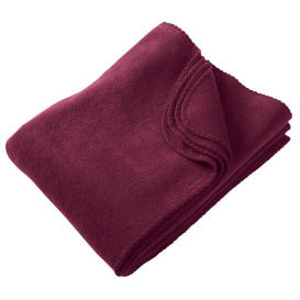 Harriton M999 12.7 oz Fleece Blanket - Burgundy