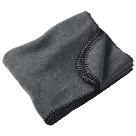 Harriton M999 12.7 oz Fleece Blanket - Charcoal