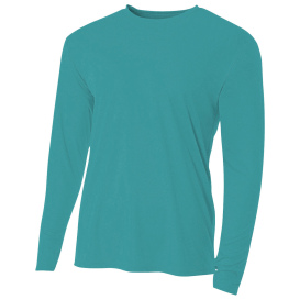 A4 N3165 Men\'s Cooling Performance Long Sleeve T-Shirt - Teal