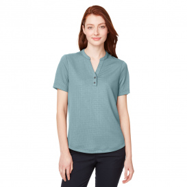 North End NE102W Ladies Replay Recycled Henley - Opal Blue