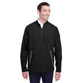 North End NE401 Men\'s Quest Stretch Quarter-Zip - Black/Carbon