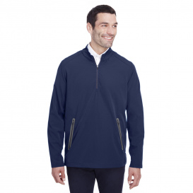 North End NE401 Men\'s Quest Stretch Quarter-Zip - Classic Navy/Carbon