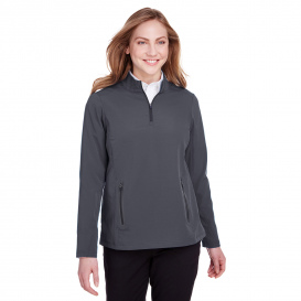 North End NE401W Ladies Quest Stretch Quarter-Zip - Carbon/Black