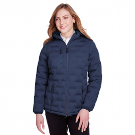 North End NE708W Ladies Loft Puffer Jacket - Classic Navy/Carbon