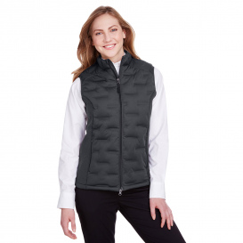 North End NE709W Ladies Loft Pioneer Hybrid Vest - Carbon/Black Heather/Black