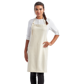 Reprime RP122 Unisex Regenerate Sustainable Bib Apron - Natural