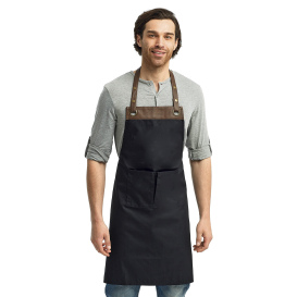 Reprime RP123 Espresso Bib Apron - Black/Brown