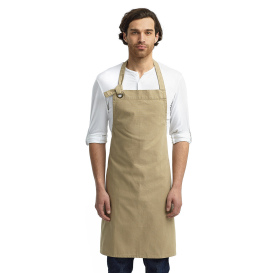 Reprime RP130 Unisex Calibre Heavy Cotton Canvas Bib Apron - Khaki