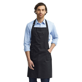 Reprime RP132 Unisex Cotton Chino Bib Apron - Black