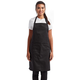 Reprime RP154 Unisex Colours Sustainable Pocket Bib Apron - Black