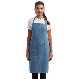 Reprime RP154 Unisex Colours Sustainable Pocket Bib Apron - Blue Denim