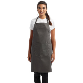 Reprime RP154 Unisex Colours Sustainable Pocket Bib Apron - Dark Grey
