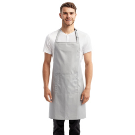 Reprime RP154 Unisex Colours Sustainable Pocket Bib Apron - Silver