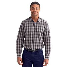 Reprime RP250 Men\'s Mulligan Check Long-Sleeve Cotton Shirt - Steel/Black