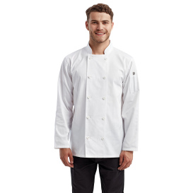 Reprime RP657 Unisex Long-Sleeve Sustainable Chef\'s Jacket - White