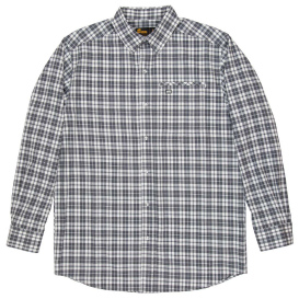 Berne SH26 Foreman Flex180 Button-Down Woven Shirt - Plaid Gray A
