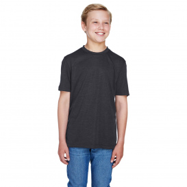 Team 365 TT11HY Youth Sonic Heather Performance T-Shirt - Black Heather