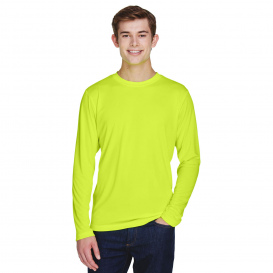 Team 365 TT11L Men\'s Zone Performance Long Sleeve T-Shirt - Safety Yellow