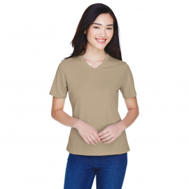 Team 365 TT11W Ladies Zone Performance T-Shirt - Desert Khaki