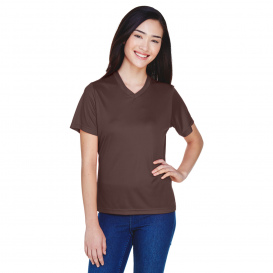 Team 365 TT11W Ladies Zone Performance T-Shirt - Sport Dark Brown