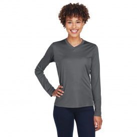 Team 365 TT11WL Ladies Zone Performance Long Sleeve T-Shirt - Sport Graphite