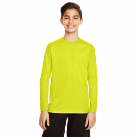 Team 365 TT11YL Youth Zone Performance Long Sleeve T-Shirt - Safety Yellow