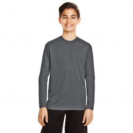 Team 365 TT11YL Youth Zone Performance Long Sleeve T-Shirt - Sport Graphite