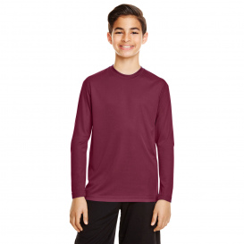 Team 365 TT11YL Youth Zone Performance Long Sleeve T-Shirt - Sport Maroon