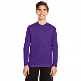 Team 365 TT11YL Youth Zone Performance Long Sleeve T-Shirt - Sport Purple